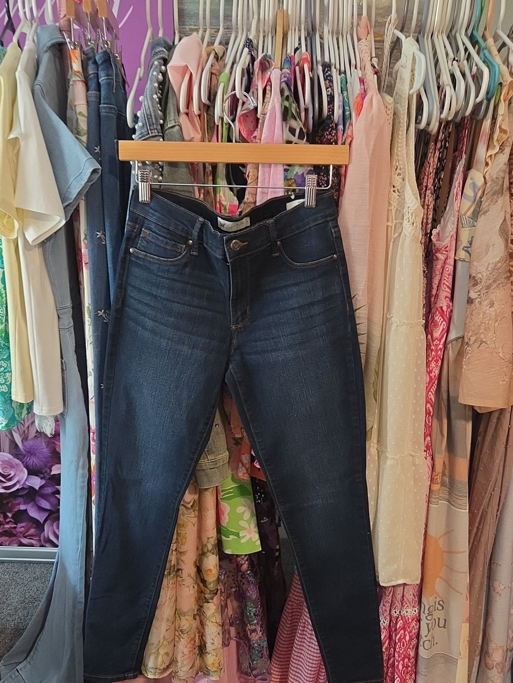 Jessica Simpson Dark Blue Mid Rise Skinny Jeans - Slim Mid Rise